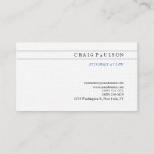 Black White Consultant Advocaat bij advocatuur Visitekaartje (Voorkant)