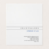 Black White Consultant Advocaat bij advocatuur Visitekaartje (Buitenkant ongevouwen)