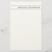 Black White Consultant Attorney at Law Profession Briefpapier (Voorkant)