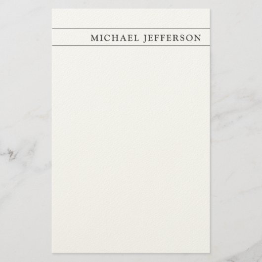 Black White Consultant Attorney at Law Profession Briefpapier (Voorkant)