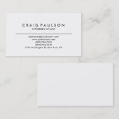 Black White Consultant Attorney Visitekaartje (Voorkant / Achterkant)