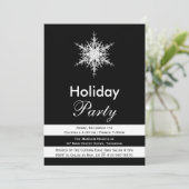 Black & White Corporate Holiday Party uitnodigen Kaart (Staand voorkant)