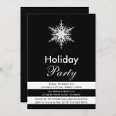 Black & White Corporate Holiday Party uitnodigen Kaart (Voorkant / Achterkant)