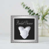 Black White Corset Vrijgezellenfeest Kaart (Staand voorkant)