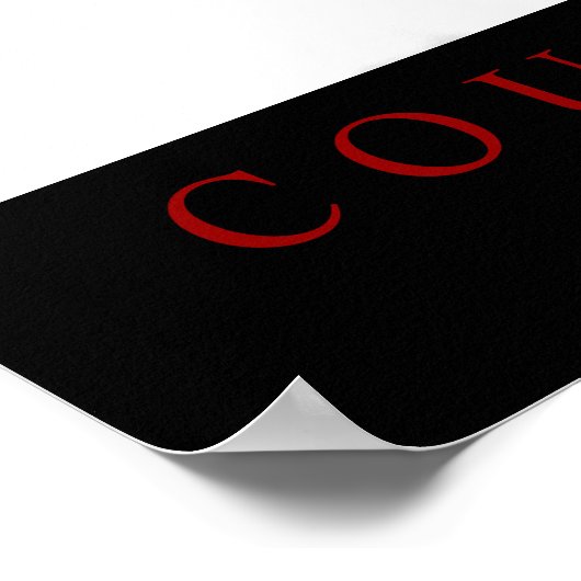 Black White Courage Quote Wolf Eyes Poster (Hoek)