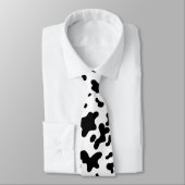 Black & White Cow Hide Pattern Tie Stropdas (Gebonden)