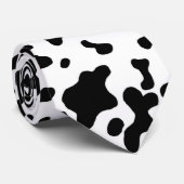 Black & White Cow Hide Pattern Tie Stropdas (Opgerold)