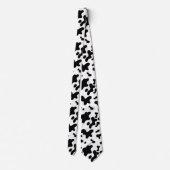 Black & White Cow Hide Pattern Tie Stropdas (Achterkant)