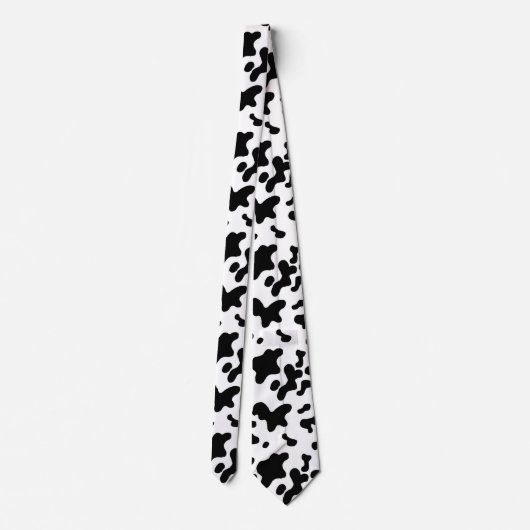 Black & White Cow Hide Pattern Tie Stropdas (Achterkant)