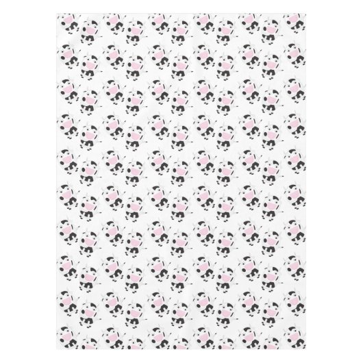 Black White Cow Pattern Tafelkleed (Voorkant)