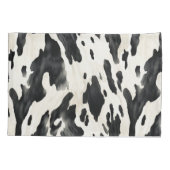 Black White Cow Print Animal Farm Kussensloop (Achterkant-Links)