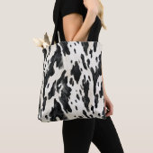 Black White Cow Print Animal Farm Tote Bag (Dichtbij)