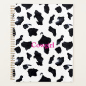 Black White Cow Print Cowgirl Planner (Voorkant)