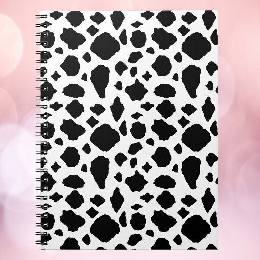 Black & White Cow Print Pattern Notitieboek