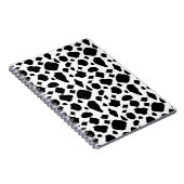 Black & White Cow Print Pattern Notitieboek (Rechterzijde)