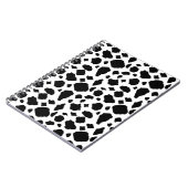 Black & White Cow Print Pattern Notitieboek (Linkerzijde)