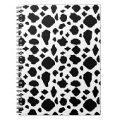 Black & White Cow Print Pattern Notitieboek (Voorkant)