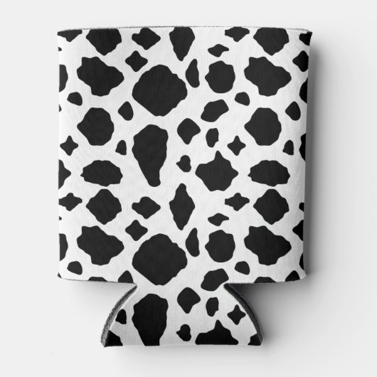 Black White Cow Print Pattern Trendy Modern  Blikjeskoeler (Voorkant)