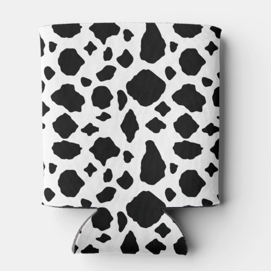 Black White Cow Print Pattern Trendy Modern  Blikjeskoeler (Achterkant)