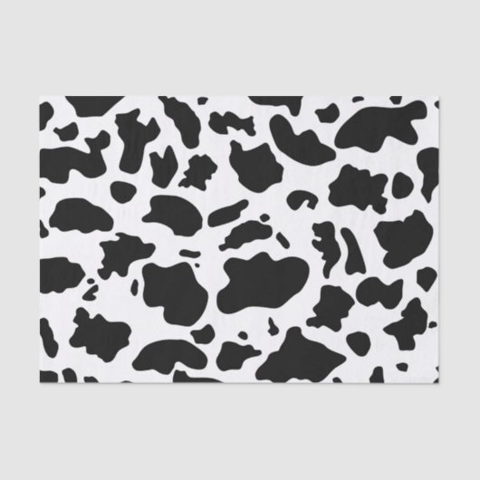 Black White Cow Spots Farm Animal Decoupage Tissuepapier (Voorkant)