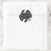 Black White Cream & Gold Lingerie Shower-stickers Ronde Sticker (Tas)