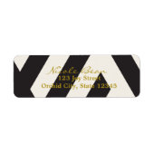 Black White Cream Invitation Adresetiketten Etiket (Voorkant)