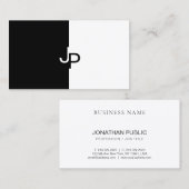 Black White Creative Smart Design Professional Visitekaartje (Voorkant / Achterkant)