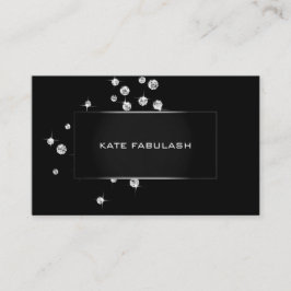 Black White Crystals Diamon Mode Stylist Beauty Visitekaartje