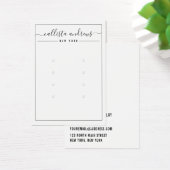 Black White Cursive Multiple Earling Display Card- Visitekaartje (Bureau)