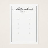 Black White Cursive Multiple Earling Display Card- Visitekaartje (Voorkant)