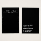 Black White Cursive Multiple Ketting Display Kaart (Voorkant /achterkant)