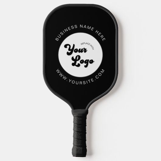 Black & White Custom Logo Business Corporate Pickleball Paddle (Achterkant)