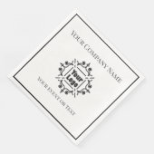 Black & White Custom Logo Company Event Servet (Hoek)