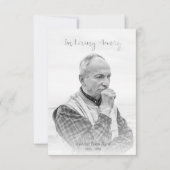 Black & White Custom Photo for Funeral Service Notitiekaartje (Voorkant)