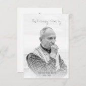 Black & White Custom Photo for Funeral Service Notitiekaartje (Voorkant / Achterkant)