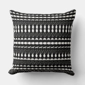 Black White Cute Animals Patroon Kussen (Voorkant)