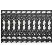 Black White Cute Animals Patroon Stof (Fat Quarter)