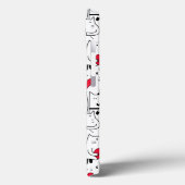 Black White Cute Cat Red Heart Case-Mate iPhone Case (Achterkant / Links)