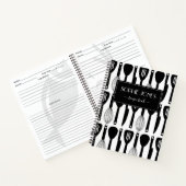 Black White Cute Kitchen Utirich Pattern Notitieboek (Binnen)