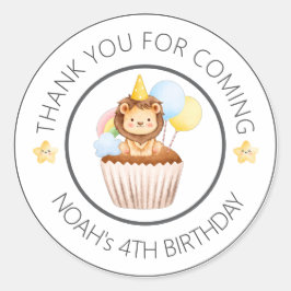 Black White Cute Watercolor Kids Birthday Sticker