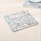 Black & White Cutest  Kartonnen Onderzetters (Schuin)