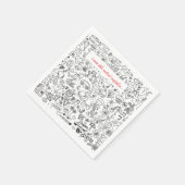 Black & White Cutest Napkin Doodle Servet (Hoek)