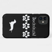 Black/White Dachshund Mam Case-Mate iPhone Case (Achterkant (horizontaal))