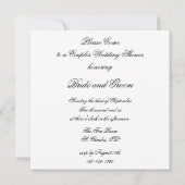 Black White Dahlia Couples Wedding Shower Kaart (Achterkant)