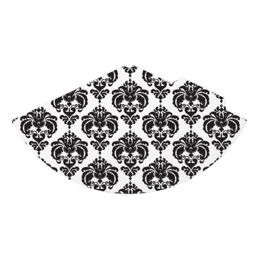 Black White Damask Glamor Girl Birthday Party Feesthoedjes (Voorkant)