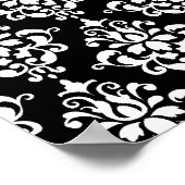 Black White Damask Pattern 1 Poster (Hoek)