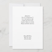 Black White Damask Ruby Gemstone Wedding Invitatio Kaart (Achterkant)