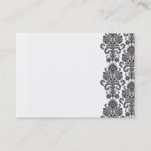 Black White Damask Visitekaartje