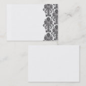 Black White Damask Visitekaartje (Voorkant / Achterkant)