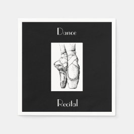 Black & White Dance Overweging Paper Napkins Servetten